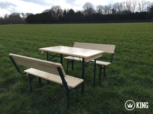 Biertafelset KING® 110 × 60 cm met rugleuningen