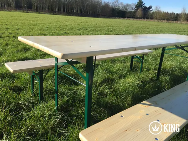 Biertafelset KING® 220 × 60 cm (tafel + 2 banken) – foto 2