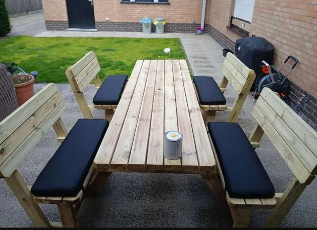 Family-picknicktafel Comfort KING® met 4 rugleuningen – foto 3