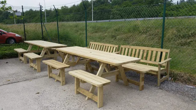 Family-picknicktafel Comfort KING® met 4 rugleuningen – foto 7