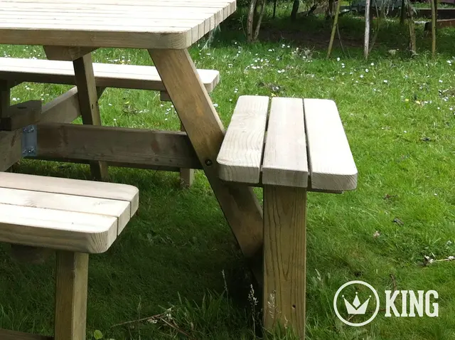 Vierkante picknicktafel KING® 200 × 200 cm – foto 2