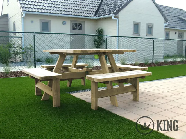 Vierkante picknicktafel KING® 200 × 200 cm – foto 3