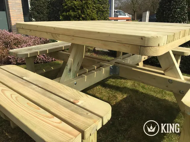 Vierkante picknicktafel KING® XXL 200 × 200 cm – foto 2
